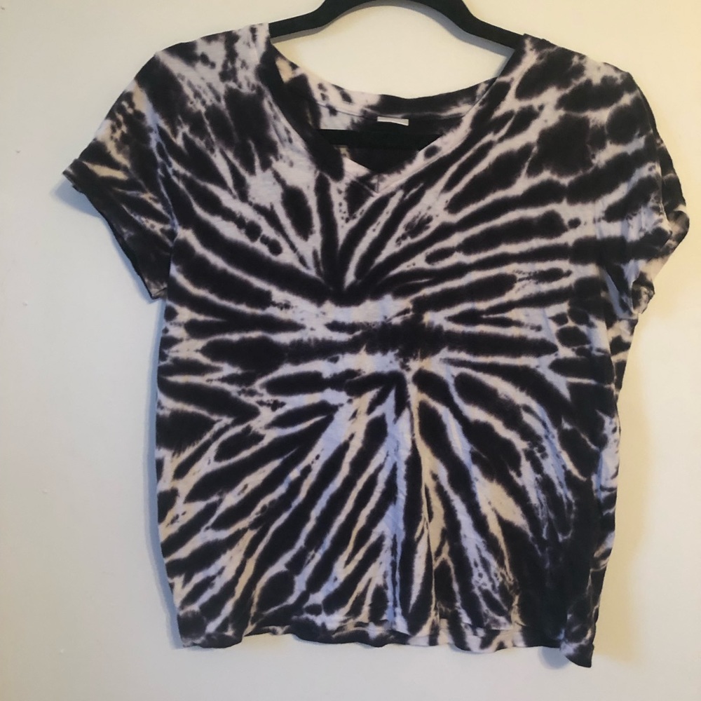 Tie Dye Black and White Tee